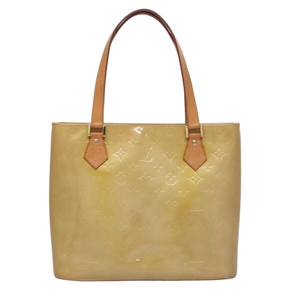 LOUIS VUITTON Monogram Vernis Houston Hand Bag Beige M91004 - Picture 2 of 13